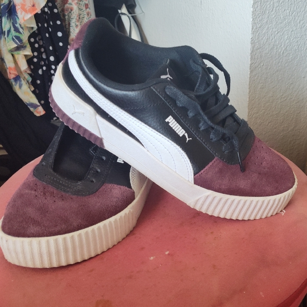 Puma Black and Purple Women's Sneakers